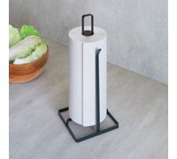 Metaltex Tokyo Lava Porte-Rouleau d'essuie-Tout en métal avec butée de dévidoir Noir