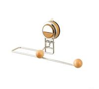 Porte-rouleau de papier compact à ventouse pour salle de bain ou cuisine, se fixe aux miroirs, portes en verre ou carrelage, maintient les serviettes en toute sécurité (jaune)