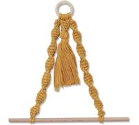 Porte-Rouleau De Papier De Cuisine Corde De Macramé en Bois Porte-Papier Toilette Tapisserie Suspendue Maison Hôtel Salle De Bain Fournitures De Décoration Étagère à Servie, Yellow