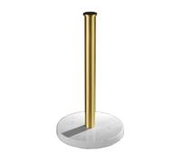 Porte-rouleau de papier essuie-tout debout - Support de rouleau de papier essuie-tout - Support de rouleau de papier à enrouler - Support de rangement - Base en marbre lourd et aluminium brossé doré