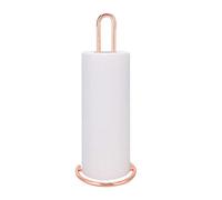 Porte-rouleau de papier essuie-tout - Design vertical en métal - Pour cuisine, salle de bain, toilettes - Or rose