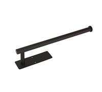 Porte-rouleau de papier essuie-tout en acier inoxydable - Peut être collé ou percé - Support de rouleau de papier adhésif universel - Convient pour les cuisines et les salles de bains - Noir