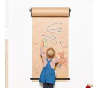 Porte-rouleau de papier mural pour enfants, distributeur de papier kraft en métal, tablette d'écriture à faire soi-même pour dessiner et prendre des notes, décoration de ferme