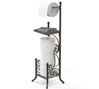 Porte-rouleau de papier toilette de style anglais Simple Houseware avec tag re en bronze
