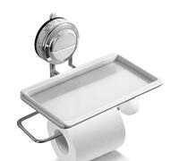 Porte-rouleau de papier toilette, distributeur de serviettes en papier à ventouse, support mural, en métal, organisateur pour salle de bain de cuisine