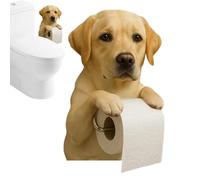 Porte-rouleau de papier toilette | Distributeur de serviettes pratique | Décoratif en forme de chien économiseur d'espace pour cuisine, salle de bain et petits espaces