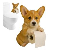 Porte-Rouleau de Papier Toilette | Distributeur Décoratif Mignon en Forme de Chien | Distributeur de Papier Rigolo Accessoire Salle de Bain Déco Maison pour Cuisine et Chambre