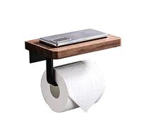 Porte-rouleau de papier toilette en bois à suspendre au mur pour cuisine et salle de bain - #1