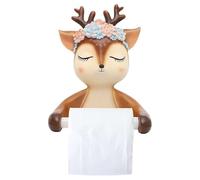 Porte-Rouleau de Papier Toilette en Forme de cerf Mignon, Distributeur de Rouleau de Papier Mural Fantaisie, décoration Murale créative pour Salle de Bain et Cuisine