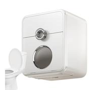 Porte-rouleau de papier toilette mural - Porte-rouleau de papier toilette - Étanche - Double couche - Boîte en tissu avec grande