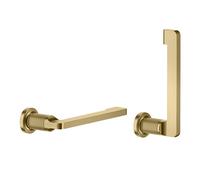 Porte-rouleau de papier toilette ou porte-rouleau de rechange Gessi Inciso pour montage mural, vertical/horizontal, 58455727, Couleur: Laiton brossé PVD