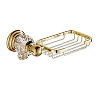 Porte-Rouleau de Papier Toilette, Porte-Savon de Toilette en Cristal, Support Mural Exquis et Moderne en Or pour Salle Bain, Cuisine, Style 2 Rouleaux, Support Mural en Papier