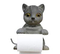 Porte-Rouleau de Papier Toilette pour Salle de Bain - Base de Papier Toilette en Forme de Chat | Étagère à Rouleaux fixée au Mur, Distributeur | pour Cuisine, Salle de Bain, Chambre, Organisation