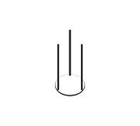 Porte-rouleau de rechange Giese 31736-14, surface de rangement en stratifié haute pression (HPL) blanc ou noir mat