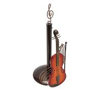Porte-rouleau de serviette, support de papier essuie-tout debout style violon robuste en métal pour salle de bain