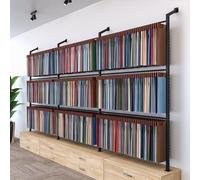 Porte-rouleau de tissu commercial avec tige de suspension réglable et grande étagère pour bobines de vinyle, nappes et emballages, design peu encombrant