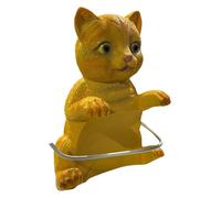 Porte-Rouleau De Toilette Animal | Support Distributeur De Papier Essuie-Tout Chat,Distributeur De Mouchoirs Murale en Résine Décor Animal pour Cuisine Salle De Bain Organisation Et
