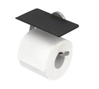 Porte-rouleau de toilette Tiger Noon - sans couvercle - avec étagère - inox brossé 4008911321111