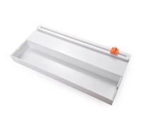 Porte-rouleau de vinyle avec tondeuse pour Cricut MAKER 3 et Support de fabricant Cricut 38 cm/14,96 pouces de largeur du matériel vinyle, outil artisanal de bricolage BLANC