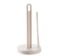 Porte-rouleau d'essuie-tout avec ventouses pour une fixation sûre sur les surfaces, poignée supérieure élargie pour la portabilité et le remplacement facile du papier (Biege)