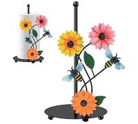 Porte-rouleau d'essuie-tout de cuisine en forme de tournesol, noir - Décoration et accessoires - En métal - Antidérapant - Décoration vintage de ferme pour comptoir (abeille)