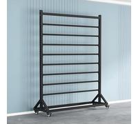 Porte-rouleau mobile en tissu avec tige réglable pour ranger et présenter des rouleaux et des revêtements