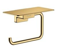 Porte rouleau papier toilette mural avec tablette doré Addstoris Hansgrohe