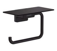 Porte rouleau papier toilette mural avec tablette noir mat Addstoris Hansgrohe