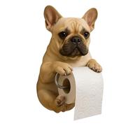 Porte Rouleau Papier Toilette Résine Chien, Fantaisie Bouledogue Français Porterouleau Papier Toilette, Support Mural Rangement Papiers Toilettes, pour Décora Salle Bain Cuisine