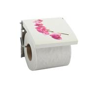MSV Porte Rouleau Papier WC Mural MDF & INOX LANYU Blanc