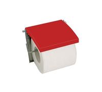 Porte Rouleau Papier Wc Mural MDF & Inox Rouge MSV