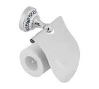 Porte-Rouleau, Porte-Rouleau de Papier Toilette Blanc Poli pour Salle de Bain, Style Victorien, Porte-Rouleau de Papier Toilette, Support Mural pour mouchoirs, Barre de mouchoirs (Chrome)
