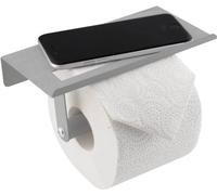 Porte-rouleau WC avec tablette,argenté
