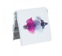 MSV Porte Rouleau Papier WC Mural MDF & INOX Borneo Blanc