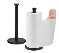 Porte-Rouleaux - Acier Inoxydable - Noir - Dérouleur de Cuisine - Distributeur Élégant