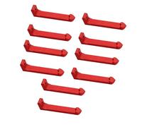 Porte-rouleaux avec bras de et butées surélevées, Red | Ensemble de 10 supports, extrémités de retenue incurvées, plusieurs positions de rangement pour garder les