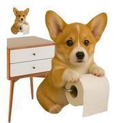 Porte-rouleaux de papier de cuisine en forme de chien, porte-rouleau décoratif avec petit chien, organisateur de salle de bain à suspendre pour la maison, l'appartement, pour le stockage des