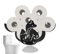 Porte-Rouleaux de Papier Toilette Amusant en Forme d'animal - Rangement de Rouleaux de Papier, Mural, Facile à Installer et Nettoyer, décoration Mignonne,Fuchs