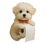 Porte-rouleaux en papier hygiénique, porte-rouleaux d'animaux drôles - design créatif en forme de chien, distributeur d'économie d'espace pour salle de bain, cuisine, petits environnements rustiques