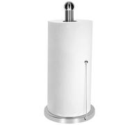 Porte Rouleaux Essuie Tout en Acier Inox avec Tige Latéral de Maintien, Argent
