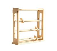 Porte-Ruban,En Bois Avec Crochets 4 Niveaux | Organisateur de Bobines pour Rubans | pour Bobines Filet et Bandes Papier, Ateliers, Magasins, Boutiques et Fleuristes