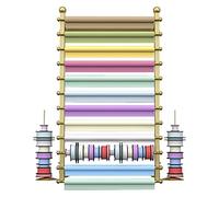Porte-rubans mural robuste | Support pour écharpe pour vente au détail, studio et maison | Disponible en longueurs de 70/80/100/120 cm | Organisez efficacement les rubans et les écharpes