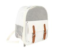 Porte-Sac à Dos de Chats de Grande Capacité, Sac à Dos de Transporteur pour Animaux de Compagnie Respirant avec Poches de Rangement, Petit Sac de Porte-Chiens pour la Randonnée (Beige)