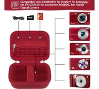Porte-Sac Pour Vahoiald/Pour Fayibuy/Pour Peeipm/Pour Jukanur/Pour Lecnippy Appareil Photo Numérique, Point Numérique Et Shoot Porte-Sac De Voyage Avec Poche En Maille Pour Batteri[SHY9290799]