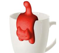 Porte-sachet de thé - 7 x 2,8 x 3,8 cm - Matériau d'impression 3D | Porte-sachet de thé en forme de chat - Accessoires pour sacs à boissons | Support amusant portable et réutilisable pour hommes