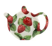 Porte-Sachet de thé en mélamine Motif Champs de Fraises, Rouge, Blanc