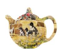 Porte-Sachet de thé en mélamine Motif Ferme Collie et Mouton