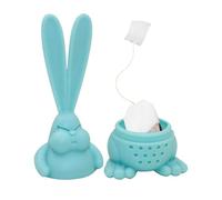 Porte-sachet de thé lapin,Infuseur à thé en vrac Angry Bunny avec 2 grandes oreilles - Infuseur à en silicone résistant à la chaleur, multicolore, infuseur à en vrac pour tasse ou tasse,