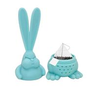 Porte-sachet de thé lapin, Infuseur à thé en vrac Angry Bunny avec 2 grandes oreilles, Infuseur à en silicone résistant à la chaleur, multicolore, infuseur à en vrac pour tasse ou tasse,