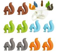 porte sachets de thé en silicone pour tasses, 10 pièces Marqueurs pour boissons Marqueurs pour verre Party Supplies